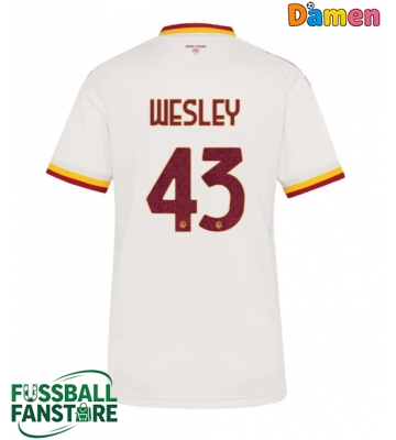 AS Roma Wesley Franca #43 Replik Auswärtstrikot Damen 2026-27 Kurzarm